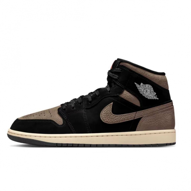 Кроссовки Air Jordan 1 Mid Black Olive Grey