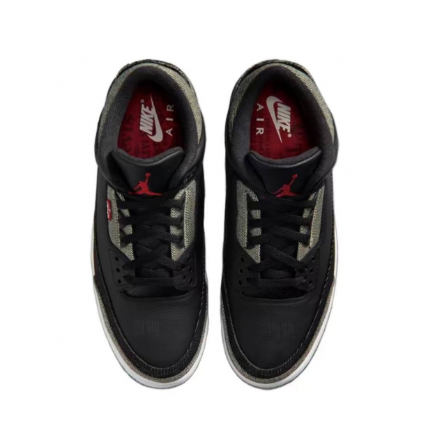 Кроссовки Levi’s x Air Jordan 3 Black Denim - изображение 2