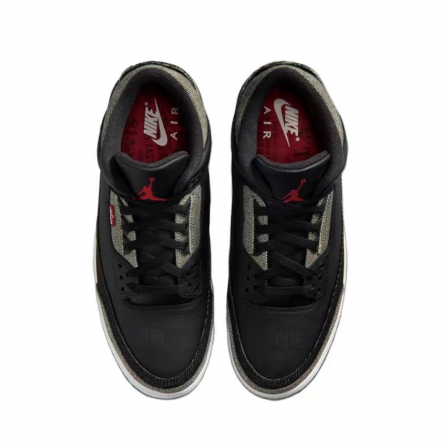 Кроссовки Levi’s x Air Jordan 3 Black Denim - изображение 2