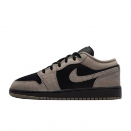 Кроссовки Air Jordan 1 Low Black Light Wild Mango Olive Grey