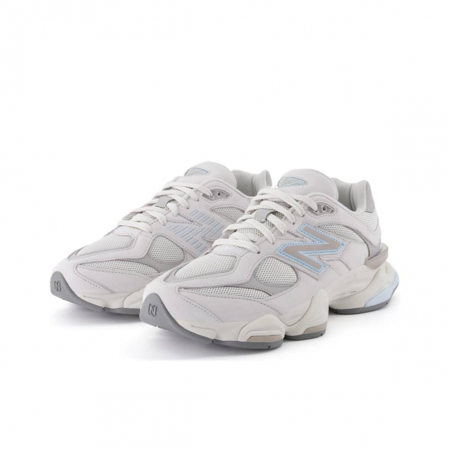 Кроссовки New Balance 9060 Triple White Blue Grey - изображение 1