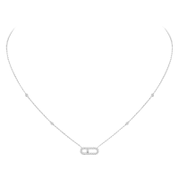 Колье Messika  White Gold Diamond Necklace Move Uno