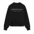 Свитшот Fear of God Essentials Classic Fleece Crewneck Black - миниатюра 1