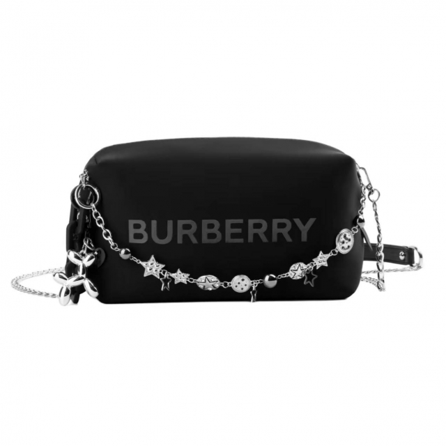 Сумка Burberry Customized Cosmetic Bag Silver Metallic Black