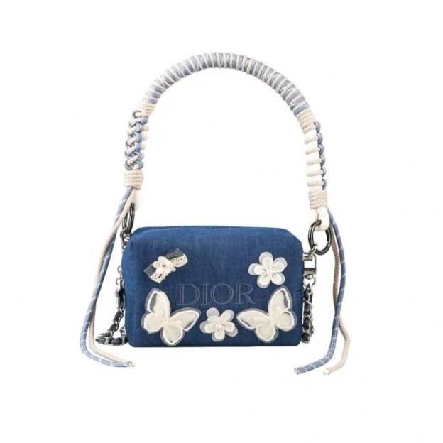 Сумка Dior Customized Cosmetic Bag Butterfly Flowers