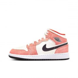 Кроссовки Air Jordan 1 Mid Orange Suede