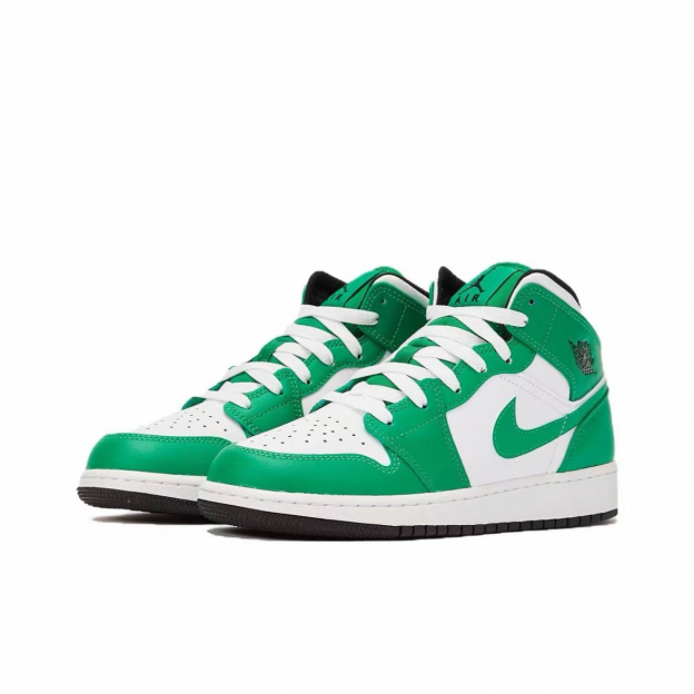 Air Jordan 1 Mid Lucky Green 