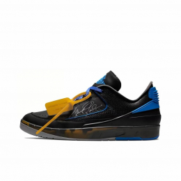 Air Jordan 2 Low Retro SP x Off-White Black and Varsity Royal