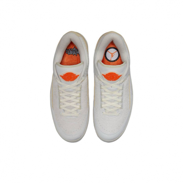 Air Jordan 2 Low Retro x Shelflife Cream Beige Electro Orange