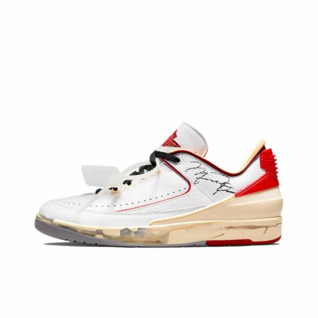 Air Jordan 2 Low Retro SP x Off-White White and Varsity Red
