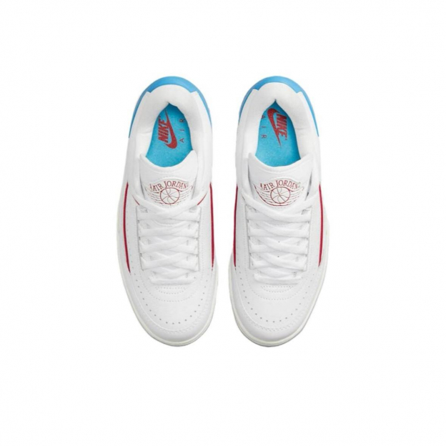 Air Jordan 2 Retro Low Gym Red and Dark Powered Blue