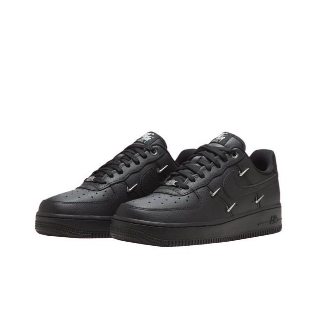 Nike Air Force 1 Low Black Silver Mini Swoosh 