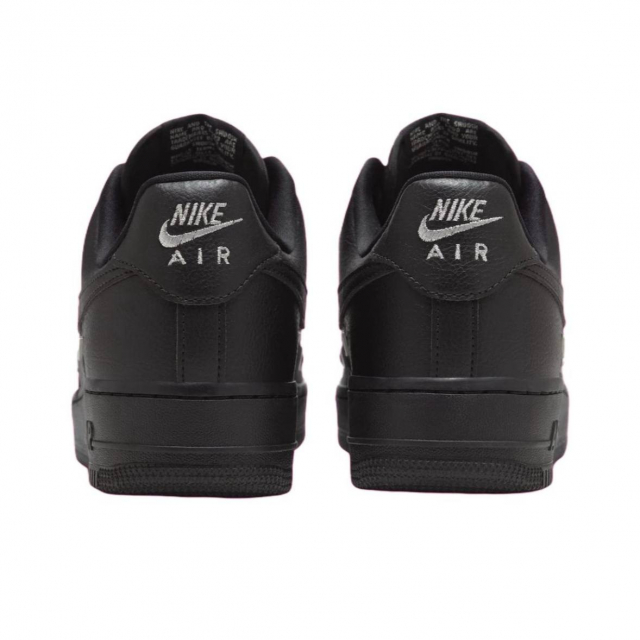 Nike Air Force 1 Low Black Silver Mini Swoosh 