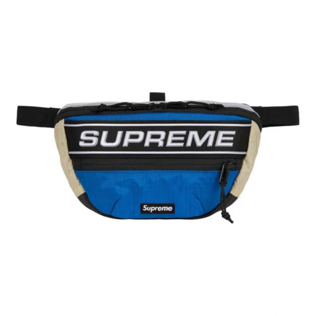 Supreme Waist Bag Blue Black Beige FW23 