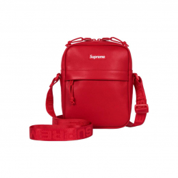 Supreme Shoulder Bag Leather Red FW23