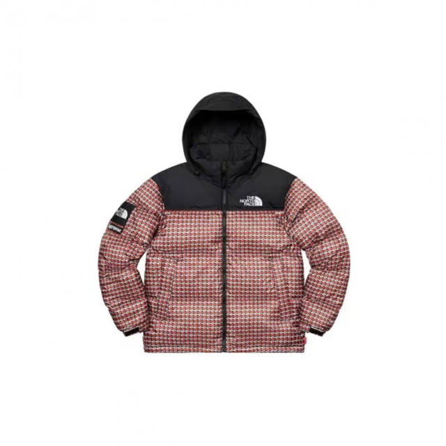 Пуховик Supreme x The North Face Nuptse Jacket Bronze Red Black