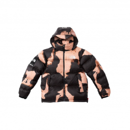 Пуховик Supreme x The North Face Bleached Nuptse Jacket Denim Print