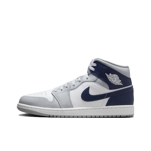 Air Jordan 1 Mid Wolf Grey Midnight Navy