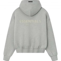 Худи Fear of God Essentials Classic Fit Fleece Hoodie Concrete Heather - изображение 1