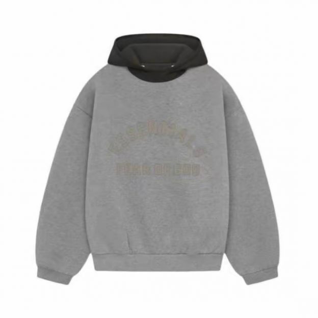 Худи Fear of God Essentials Nylon Fleece Hoodie Dark Heather Oatmeal