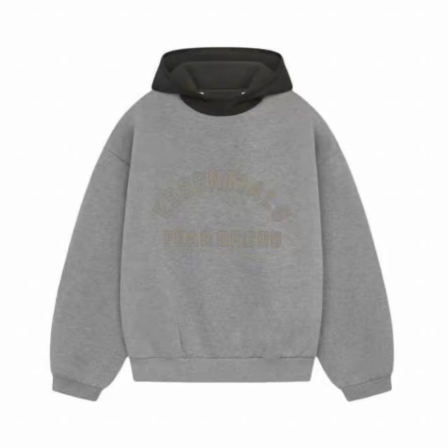 Худи Fear of God Essentials Nylon Fleece Hoodie Dark Heather Oatmeal