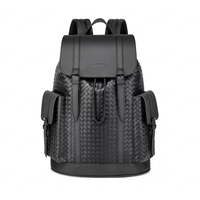 Рюкзак Mark Fairwhale Dark Black Leather Dark Grey