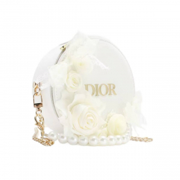 Сумка Dior Customized Cosmetic Bag Cream White Flowers - изображение 1