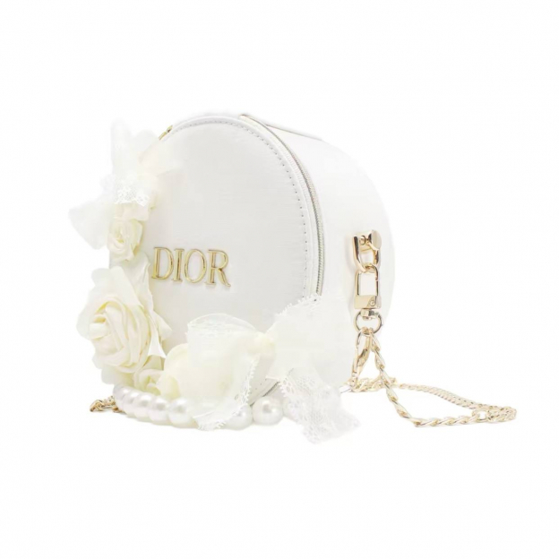 Сумка Dior Customized Cosmetic Bag Cream White Flowers - изображение 2