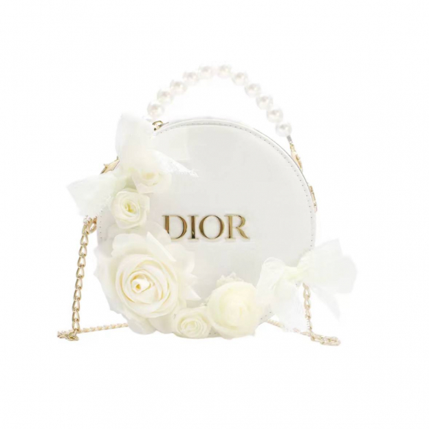 Сумка Dior Customized Cosmetic Bag Cream White Flowers