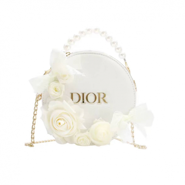 Сумка Dior Customized Cosmetic Bag Cream White Flowers