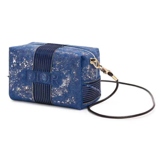 Сумка Dior Customized Cosmetic Bag Blue Navy Glitters - изображение 2