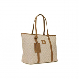 Jordan Tote Bag Beige Chocolate Brown