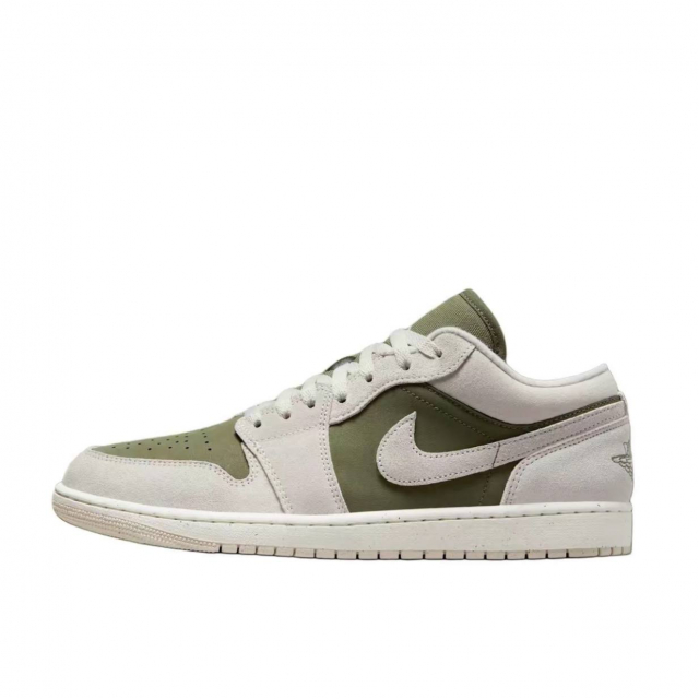 Air Jordan 1 Low Medium Olive Sail