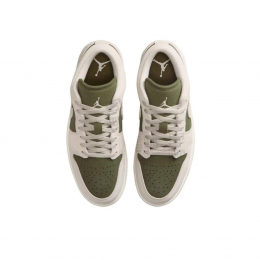 Air Jordan 1 Low Medium Olive Sail