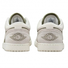 Air Jordan 1 Low Medium Olive Sail