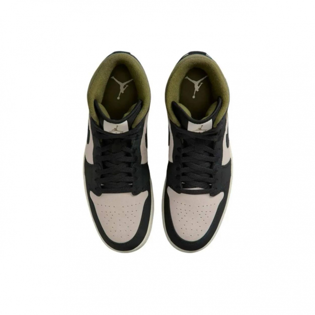 Air Jordan 1 Mid Light Orewood Brown Medium Olive Sail