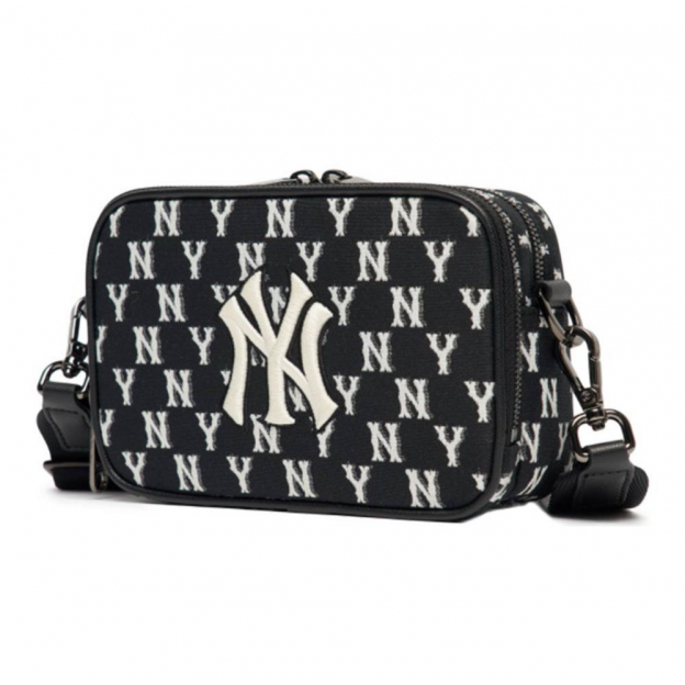 Сумка MLB Monogram NY Bag Black White 