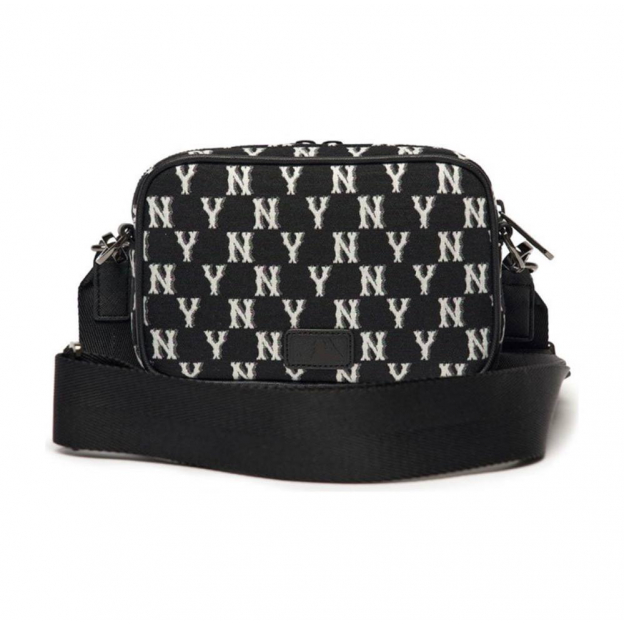 Сумка MLB Monogram NY Bag Black White 