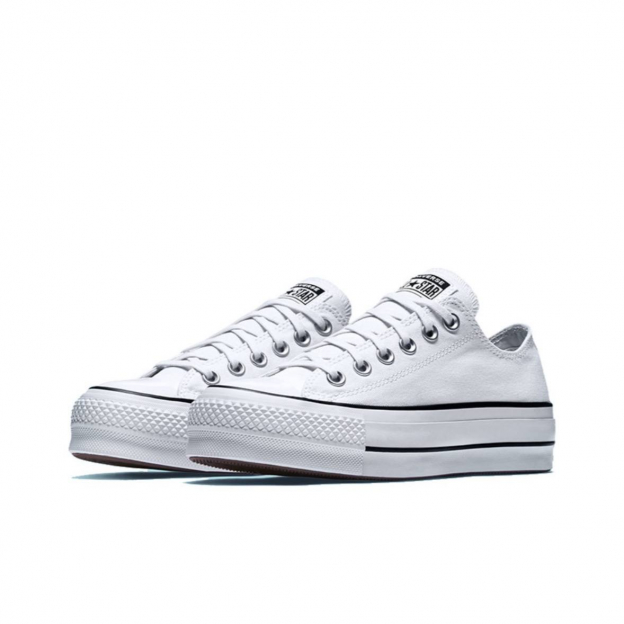 Converse Chuck Taylor All Star Platform Low White Black