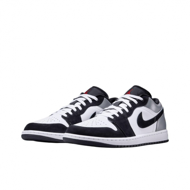 Air Jordan 1 Low Black Fire Red Matte Silver