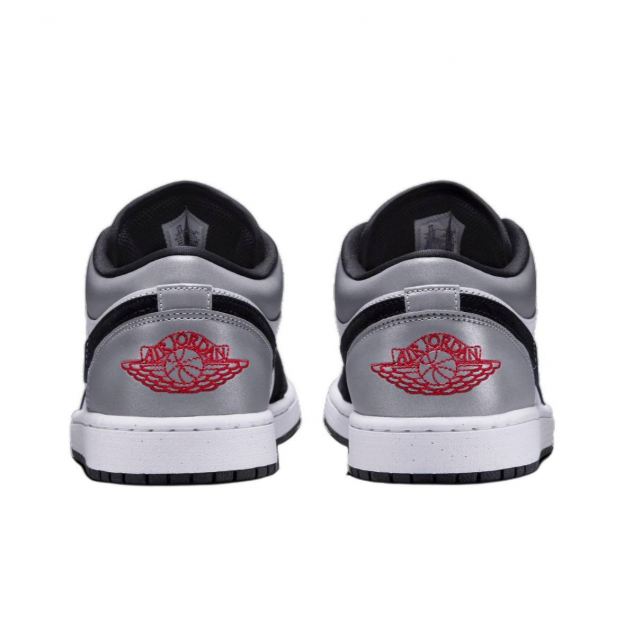 Air Jordan 1 Low Black Fire Red Matte Silver