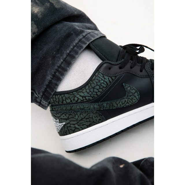 Air Jordan 1 Low Black Elephant Print