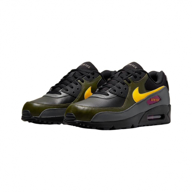 Nike Air Max 90 Gore-Tex Black Grey Olive Yellow 