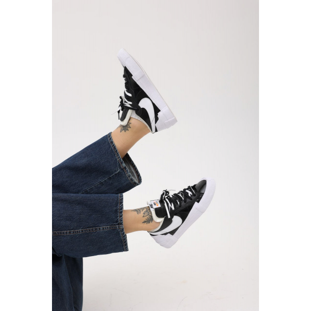 Nike Blazer Low x Sacai Black Patent Leather