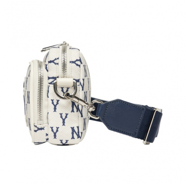 Сумка MLB Monogram NY Bag White Blue