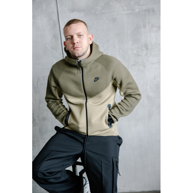 Зип Худи Nike Sportswear Tech Fleece Windrunner Full-Zip Hoodie Olive