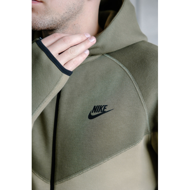 Зип Худи Nike Sportswear Tech Fleece Windrunner Full-Zip Hoodie Olive