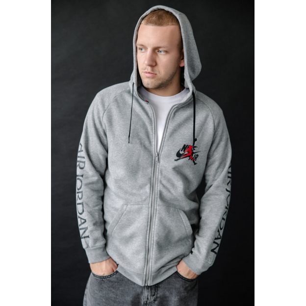 Худи Jordan Full Zip Hoodie Grey