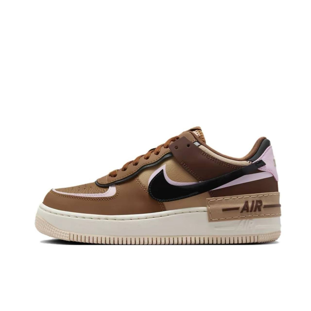Nike Air Force 1 Shadow Light British Tan Pink Foam Hemp