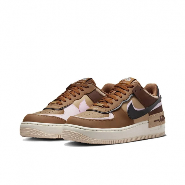 Nike Air Force 1 Shadow Light British Tan Pink Foam Hemp
